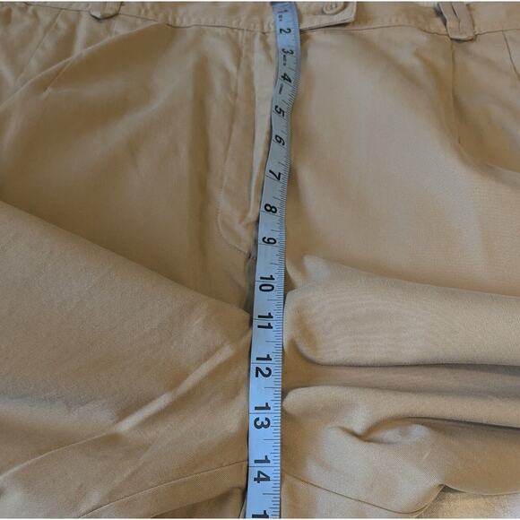 Vintage Talbots Women's Size 18W Cropped Pants Khaki High Rise Pleated Front - Picture 6 of 7